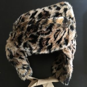 Juicy Couture -New Faux Fur Trapper Hat in Leopard